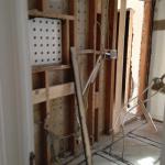 Work In Progress, tearing out the shower to make room for the claw foot tub